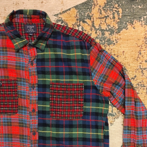 J. Crew Multicolor Plaid Men's Shirt - Picture 3 of 7